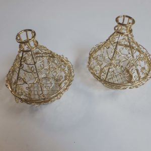 Photophore métallique vase