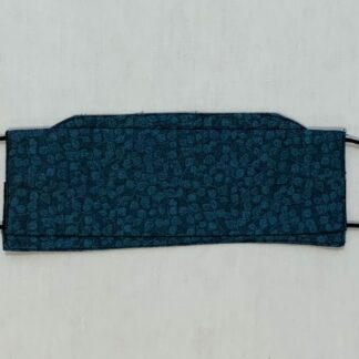 Masque feuilles bleues réversible