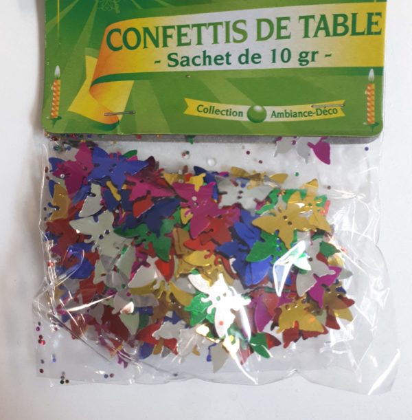 Confettis de table papillons