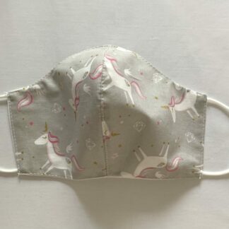 Masque Licorne grise claire enfant 7à12ans
