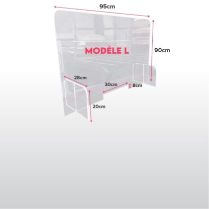 Hygiaphone protection - Plexiglass sanitaire - 95 x 90 cm