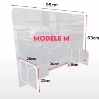 Hygiaphone protection - Plexiglass sanitaire - 95 x 63 cm
