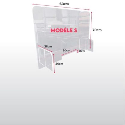 Hygiaphone protection - Plexiglass sanitaire - 70 x 63 cm