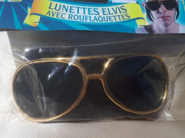 Lunettes Elvis avec rouflaquettes