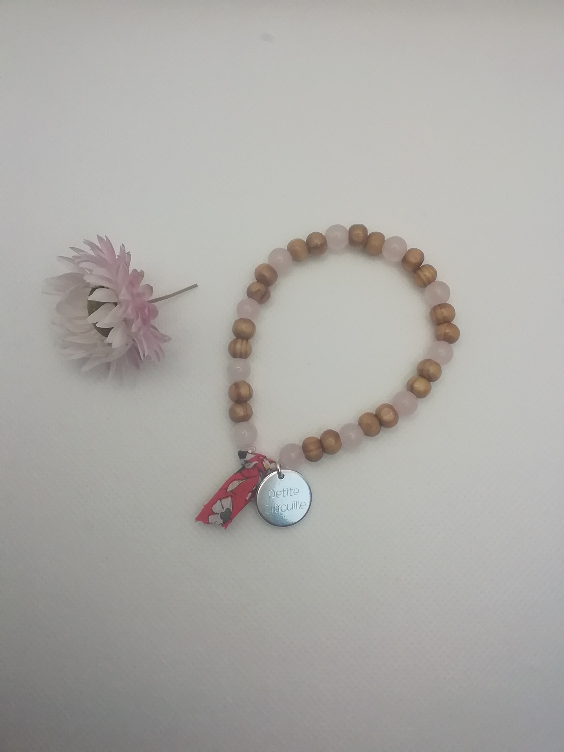 BRACELET ADULTES/ADOS QUARTZ ROSE