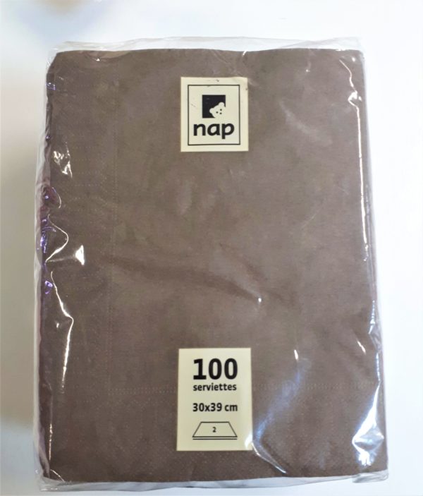 Serviettes en papier marron