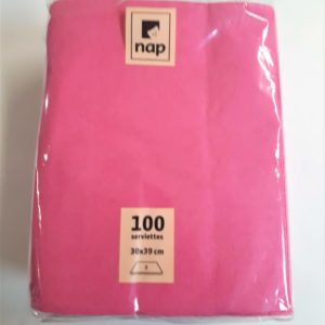 Serviettes en papier rose
