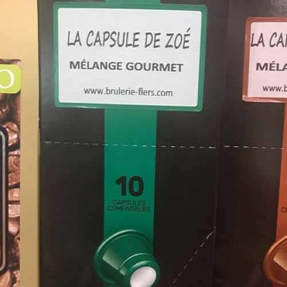 CAPSULE DE ZOÉ MÉLANGE CORSÉ .10 CAPSULES COMPATIBLES 53GR – Image 2