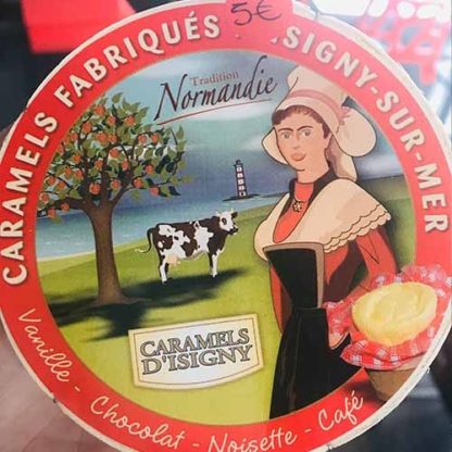 ASSORTIMENTS DE CARAMELS EN BOÎTE DE CAMEMBERT 75 GR