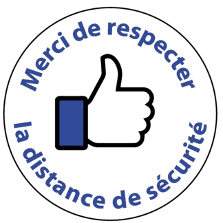Sticker de sol 50 cm - distance de sécurité R3 like
