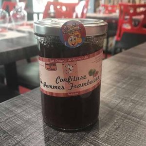 confiture de lait pommes framboises