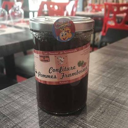 confiture de lait pommes framboises