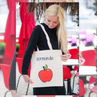 TOTE BAG NORMANDIE – SAC POMME – Image 2