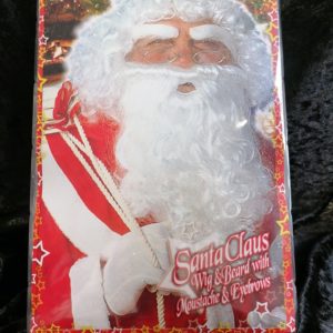 Barbe et perruque Père Noël blanche
