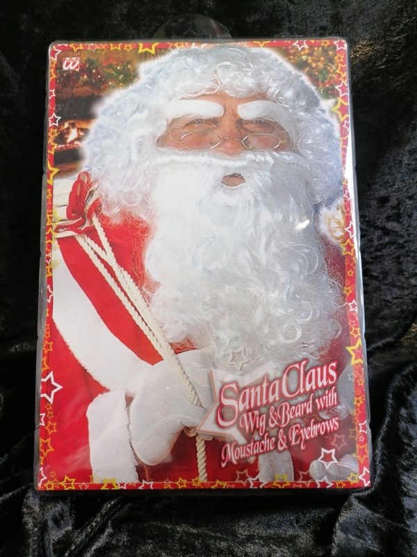 Barbe et perruque Père Noël blanche