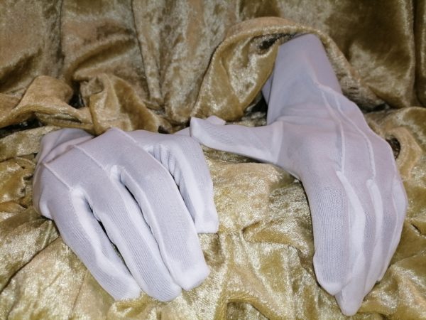 Gants blancs polyester