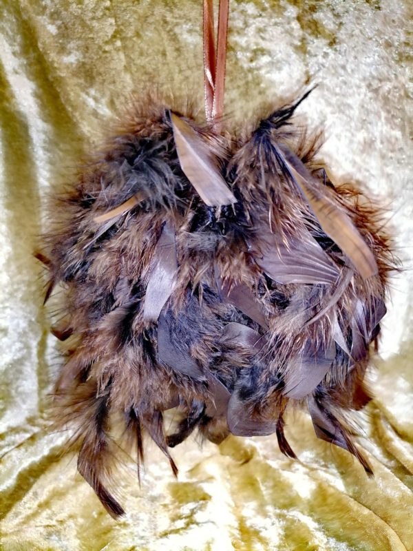 Boule plumes marrons