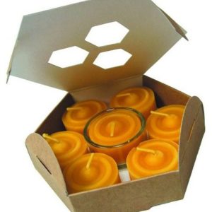 Bougies veilleuse cire abeille, lot de 7