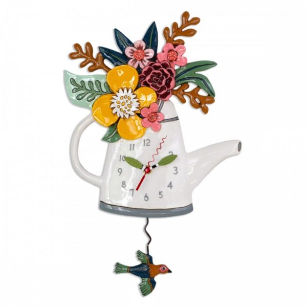 BLOSSOMS WATERING CAN : horloge à balancier