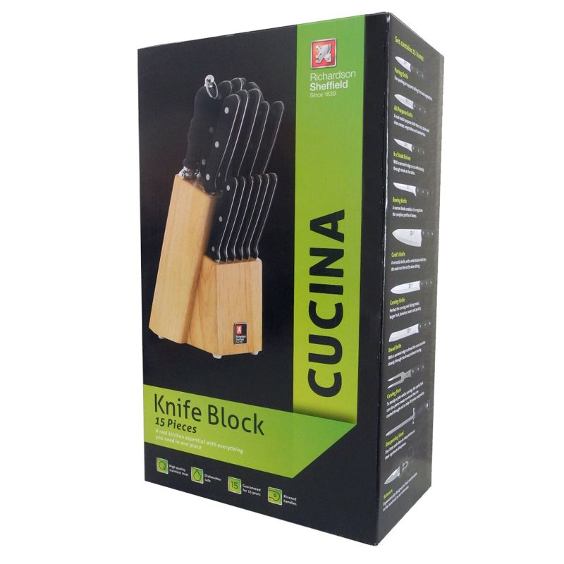 CUCINA : bloc 15 pièces couteaux de cuisine – Image 3