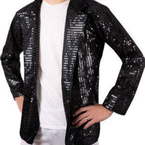 Veste à paillettes noires