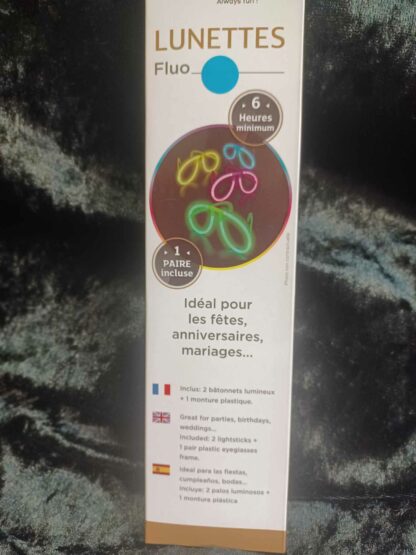 Lunettes fluorescentes bleues